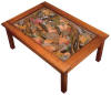 Trout Stream Coffee Table with Glass Top